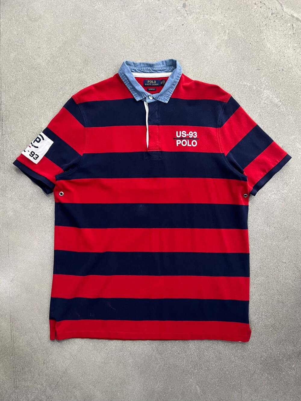 Vintage 90s Polo Ralph Lauren CP US-93 Rugby Polo Shirt - XXL